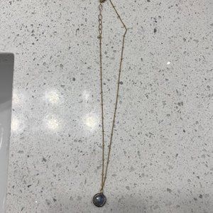 Small Blue-Black Pendant Necklace